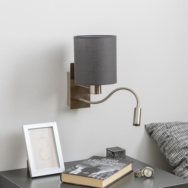 Brilagi - LED Nástenná lampa NUBILA 1xE27/25W/230V + LED/3W chróm/antracit