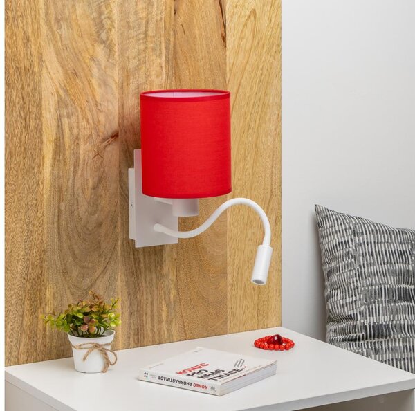 Brilagi - LED Nástenná lampa NUBILA 1xE27/25W/230V + LED/3W biela/červená