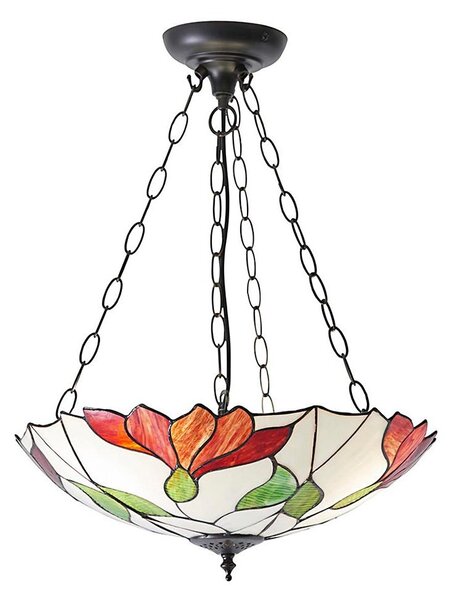 Endon 70946 - Luster na retiazke Tiffany BOTANICA 3xE27/60W/230V priemer 45 cm