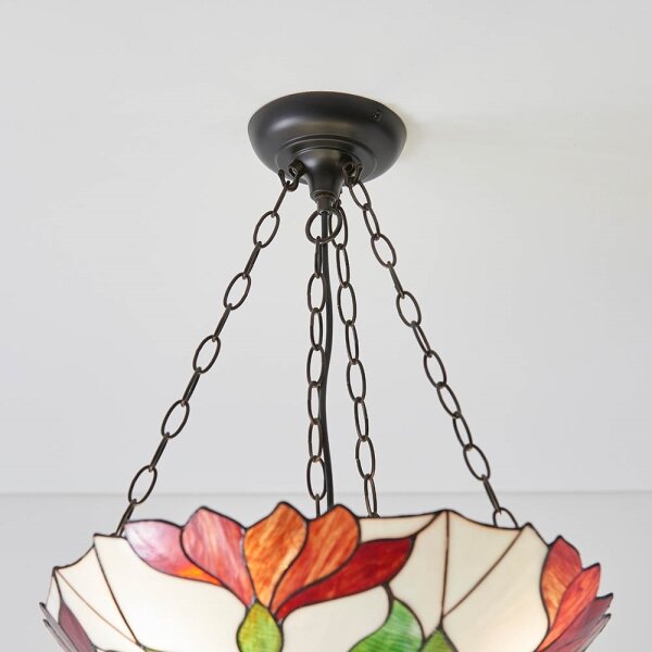 Endon 70946 - Luster na retiazke Tiffany BOTANICA 3xE27/60W/230V priemer 45 cm
