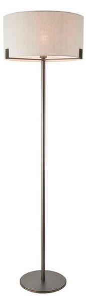 Endon 72634 - Stojacia lampa HAYFIELD 1xE27/40W/230V hnedá/šedá