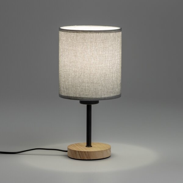Brilagi - Stolná lampa NUBILA WOOD 1xE27/25W/230V dub/šedá