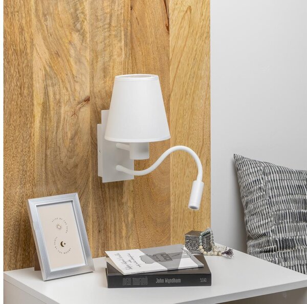 Brilagi - LED Nástenná lampa NUBILA 1xE27/25W/230V + LED/3W biela