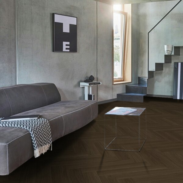 Vinyl Parador Trendtime 3 Herringbone Dub Oxford tmavo hnedý 1748862 2,37 m²