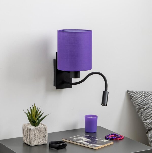 Brilagi - LED Nástenná lampa NUBILA 1xE27/25W/230V + LED/3W čierna/fialová