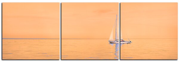 Obraz na plátne - Plachetnica na mori - panoráma 5248FB (90x30 cm)