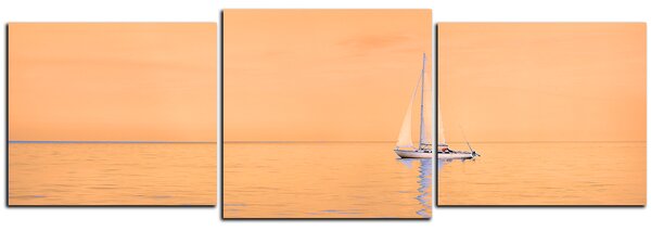 Obraz na plátne - Plachetnica na mori - panoráma 5248FD (90x30 cm)