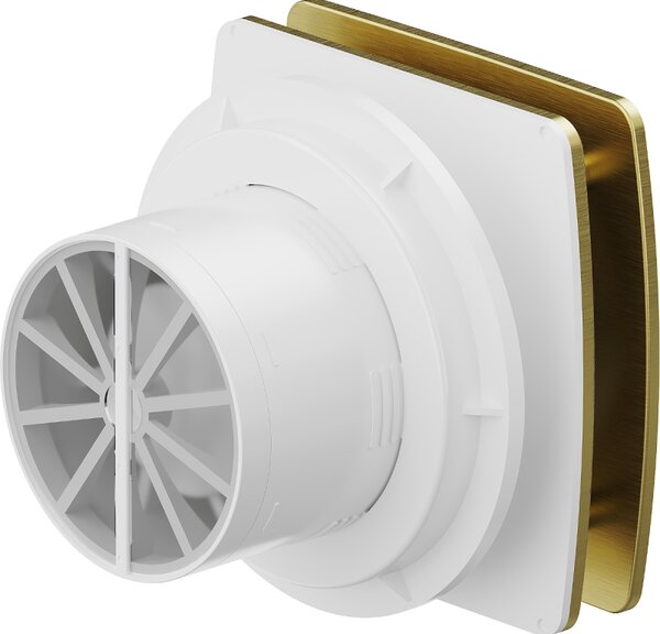 Mexen AXS, kúpeľňový ventilátor so spätnou klapkou, priemer 100 mm, zlatá, W9601-100-50