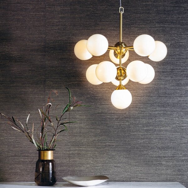 Endon 76500 - Luster na lanku OSCAR 11xG9/18W/230V mosadz