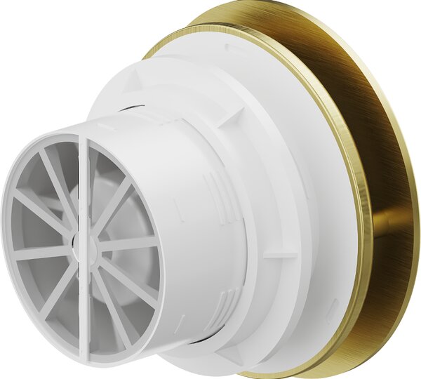 Mexen AXR, kúpeľňový ventilátor so spätnou klapkou, priemer 100mm, zlatá, W9602-100-50