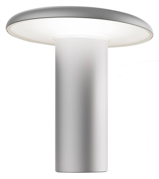 Stolná LED lampa Artemide Takku s dobíjacou batériou, sivá