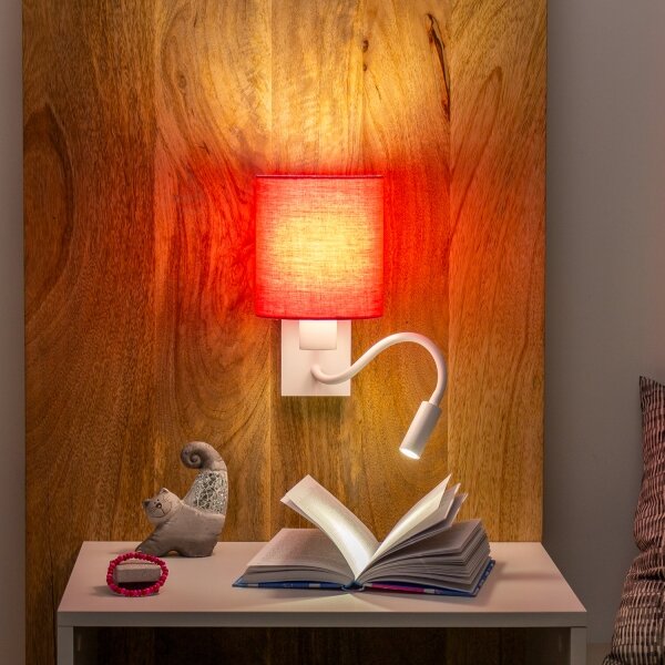 Brilagi - LED Nástenná lampa NUBILA 1xE27/25W/230V + LED/3W biela/ružová