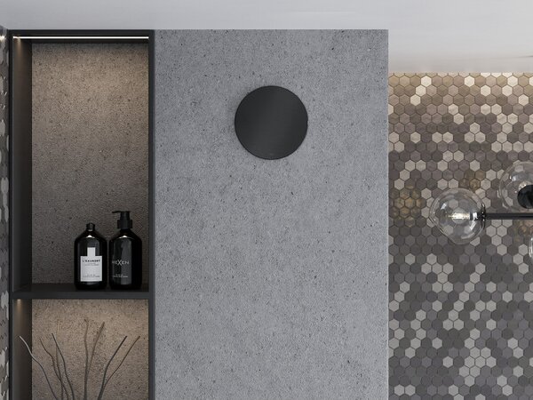 Mexen AXR, kúpeľňový ventilátor so spätnou klapkou, priemer 100mm, čierna matná, W9602-100-70