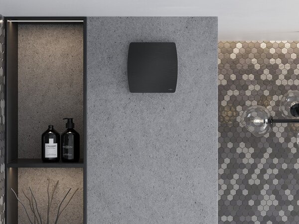 Mexen AXS, kúpeľňový ventilátor, priemer 150mm, čierna matná, W9601-150-70