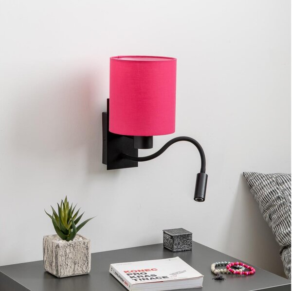Brilagi - LED Nástenná lampa NUBILA 1xE27/25W/230V + LED/3W čierna/ružová