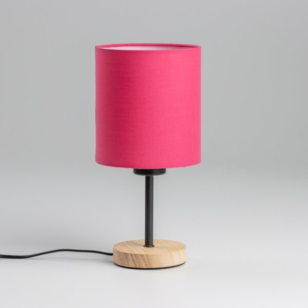 Brilagi - Stolná lampa NUBILA WOOD 1xE27/25W/230V dub/ružová