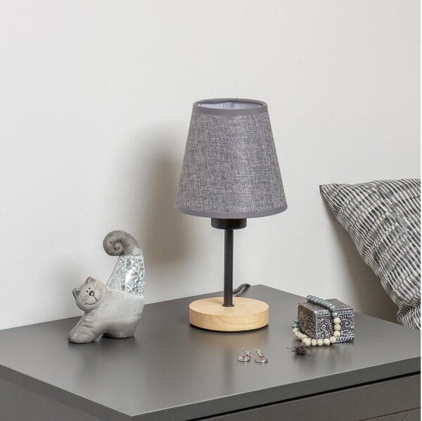 Brilagi - Stolná lampa NUBILA WOOD 1xE27/25W/230V dub/šedá