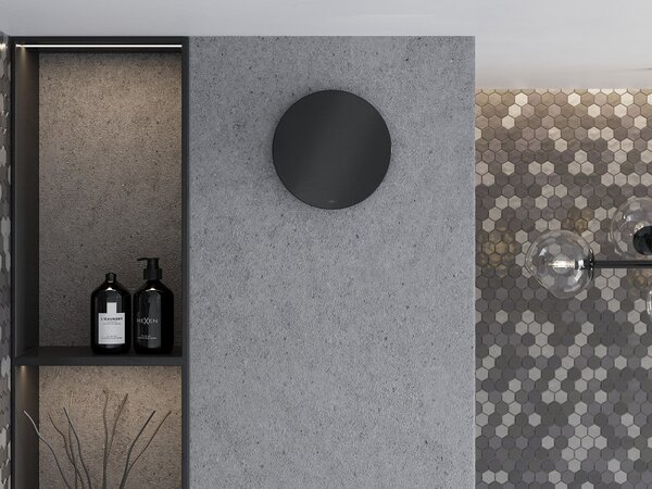 Mexen AXR, kúpeľňový ventilátor so spätnou klapkou, priemer 150mm, čierna matná, W9602-150-70