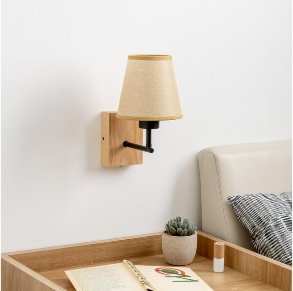 Brilagi - Nástenná lampa NUBILA WOOD 1xE27/25W/230V dub/svetlohnedá
