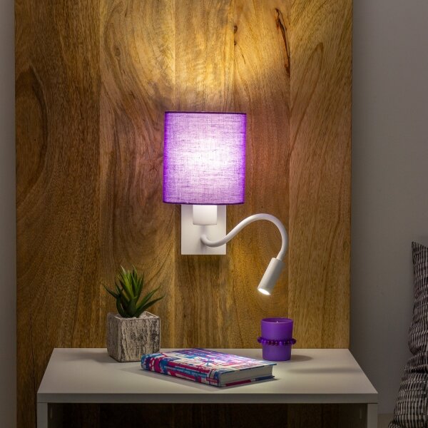 Brilagi - LED Nástenná lampa NUBILA 1xE27/25W/230V + LED/3W biela/fialová