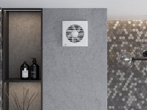 Mexen EXS, kúpeľňový ventilátor so snímačom pohybu a časovačom, priemer 150mm, biela, W9604-150-00