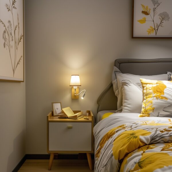 Brilagi - LED Nástenná lampa NUBILA WOOD 1xE27/25W/230V + LED/3W dub/hnedá