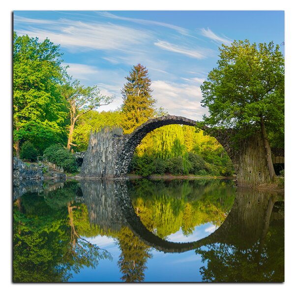 Obraz na plátne - Most v parku v Kromlau - štvorec 3246A (50x50 cm)