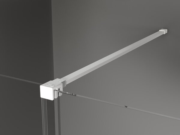 Mexen Velar, posuvné dvere do otvoru typ Walk-In 75 cm, 8mm číre sklo, biela, 871-075-000-03-20