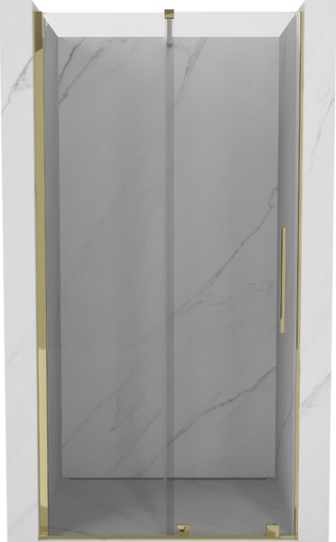 Mexen Velar, posuvné dvere do otvoru 90x200 cm, 8mm číre sklo, zlatá lesklá, 871-090-000-01-50