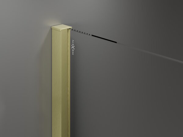 Mexen Velar Duo, posuvné dvere do otvoru 170x200 cm, 8mm číre sklo, zlatá matná, 871-170-000-02-55
