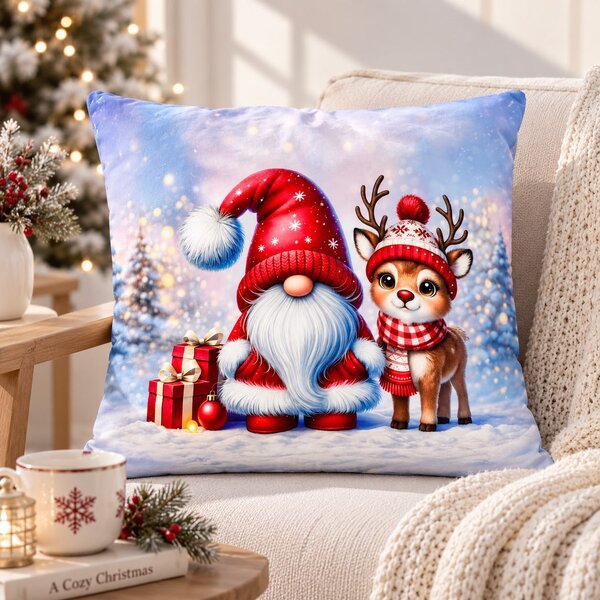 Sendia Textil Dekoračný vankúš SOBÍK & ŠKRIATOK 45 × 45 cm