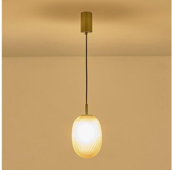 Luster na lanku 1xE14/25W/230V biela pr. 15 cm