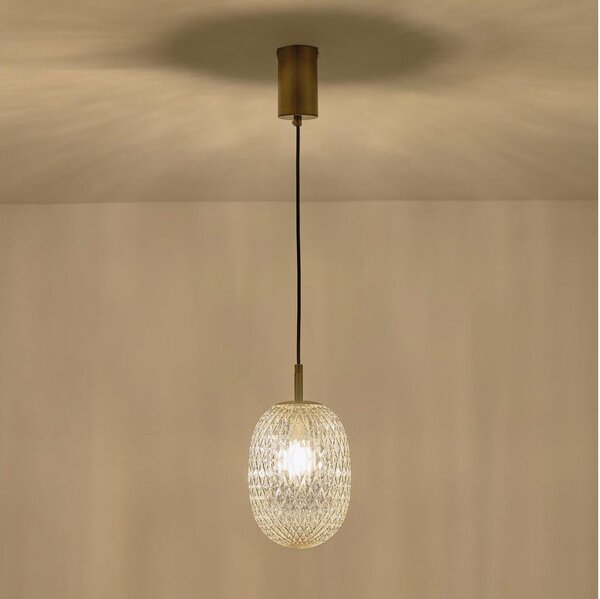 Luster na lanku 1xE14/25W/230V číra pr. 15 cm
