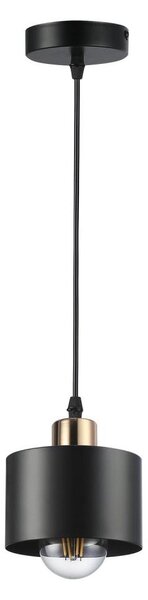 Luster na lanku 1xE27/35W/230V pr. 12 cm čierna/zlatá