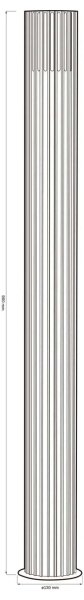 Vonkajšia lampa KUUSAMO 1xE27/20W/230V 74 cm IP54 antracit