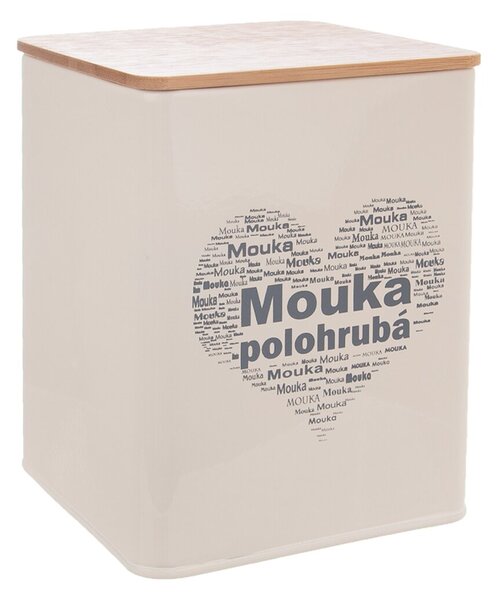 Dóza Mouka polohrubá SRDCE 11,5x11,5x14 cm