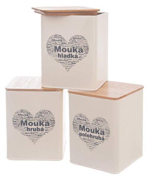 Dóza Mouka polohrubá SRDCE 11,5x11,5x14 cm
