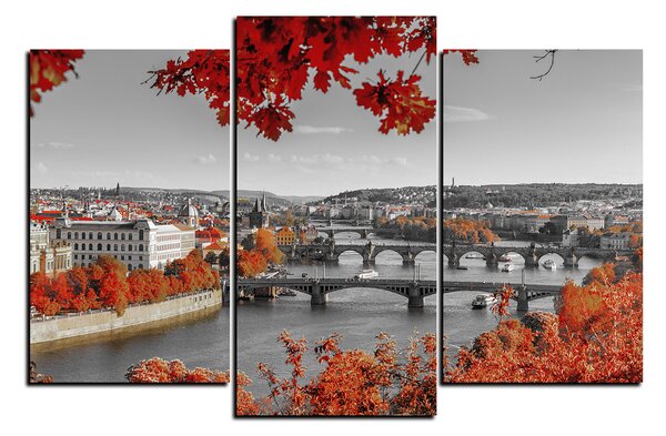 Obraz na plátne - Rieka Vltava a Karlov most 1257QC (90x60 cm)