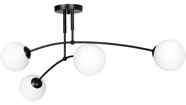 Luster na tyči PREGOS 4xE14/10W/230V čierna