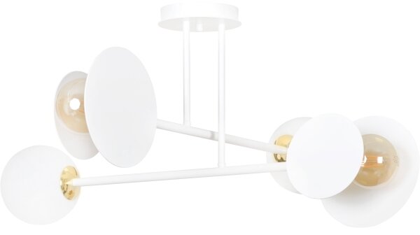 Luster na tyči MINERVA 2xE27/15W + 2xE14/10W/230V biela