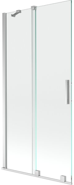 Mexen Velar vaňová zástena 2-dielna posuvná 95 x 150 cm, transparentná, chróm - 896-095-000-01-01