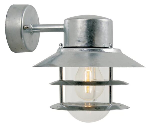 Nordlux - Vonkajšie nástenné svietidlo BLOKHUS 1xE27/60W/230V IP54 strieborná