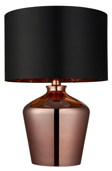 Endon 61149 - Stolná lampa WALDORF 1xE27/10W/230V medená/čierna