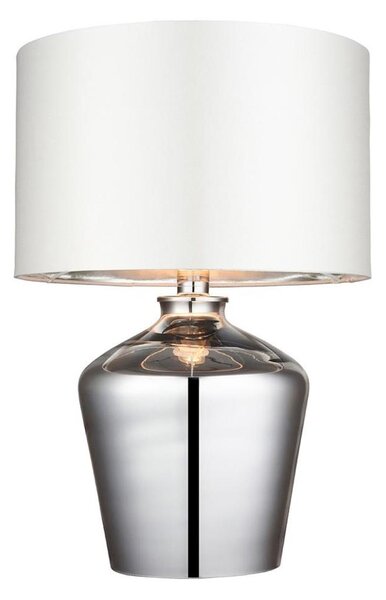 Endon 61198 - Stolná lampa WALDORF 1xE27/10W/230V lesklý chróm/biela