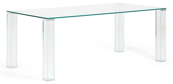 Sklenený jedálenský stôl 100x200 cm Adularia – Kave Home
