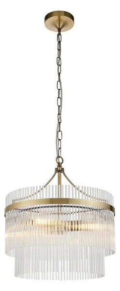 Endon 99167 - Luster na reťazi MARIETTA 3xE14/7W/230V mosadz/číra