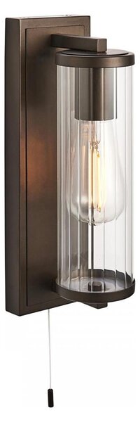 Endon 94077 - Kúpeľňové nástenné svietidlo TAYLOR 1xE27/10W/230V IP44 hnedá