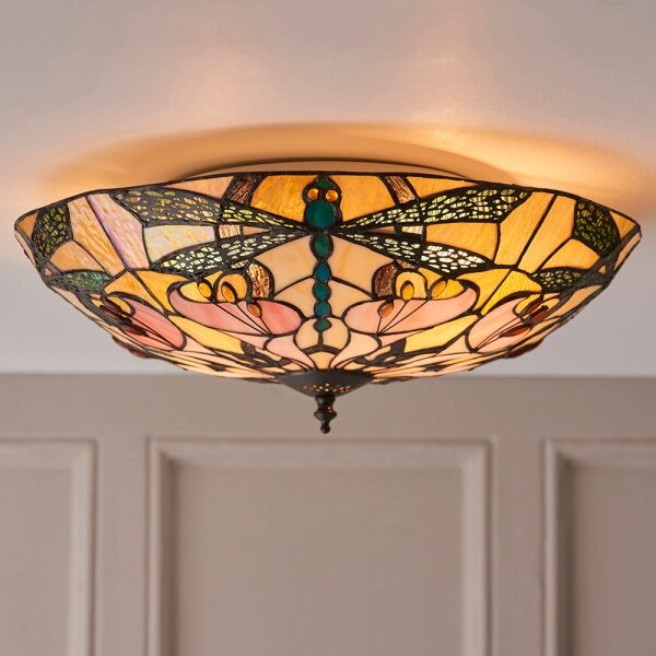 Endon 63922 - Stropné svietidlo Tiffany ASHTON 2xE27/60W/230V priemer 45 cm
