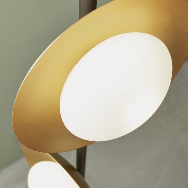 Endon 92039 - Stojacia lampa RUFFLE 3xG9/3W/230V čierna/zlatá