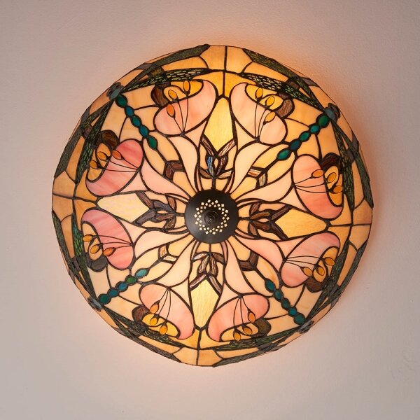 Endon 63922 - Stropné svietidlo Tiffany ASHTON 2xE27/60W/230V priemer 45 cm